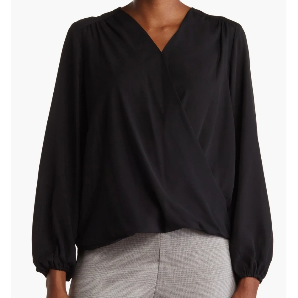 T Tahari Black Sheer Blouse Size Xl NWT